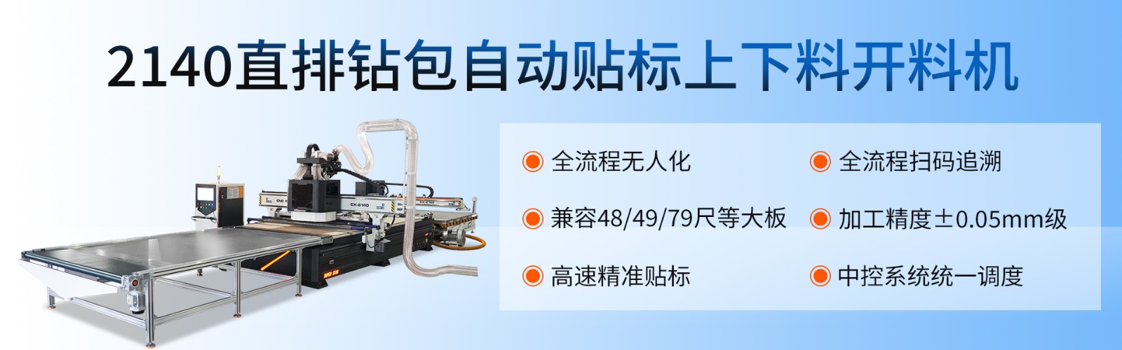 直排钻包自动贴标上下料开料机